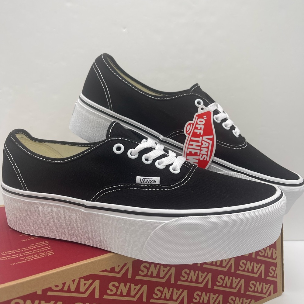 Vans WMNS Authentic Stac
Canvas Black/True White Platform Sneakers 
VN0A5KXXBMX - Picture 9 of 16